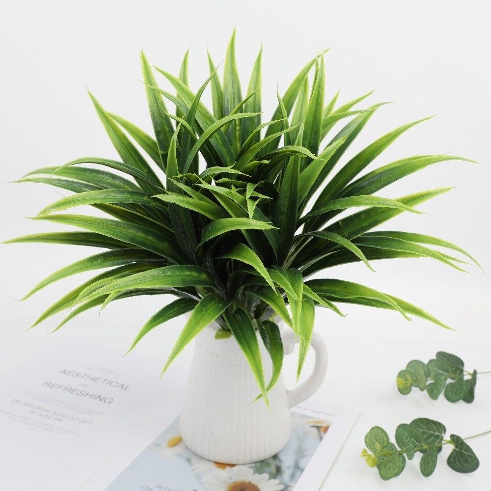 Spider Plant Hanging - Realistic 42cm Artificial Orchid Leaves DIY