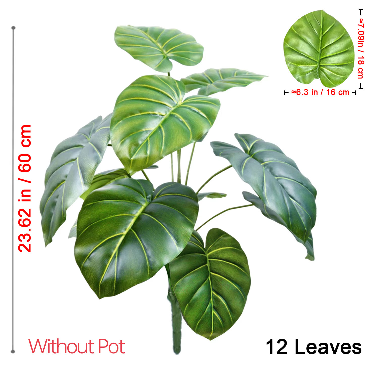 1 Pcs 60-105cm Lifelike Artifi - Monstera Adansonii recension och pris