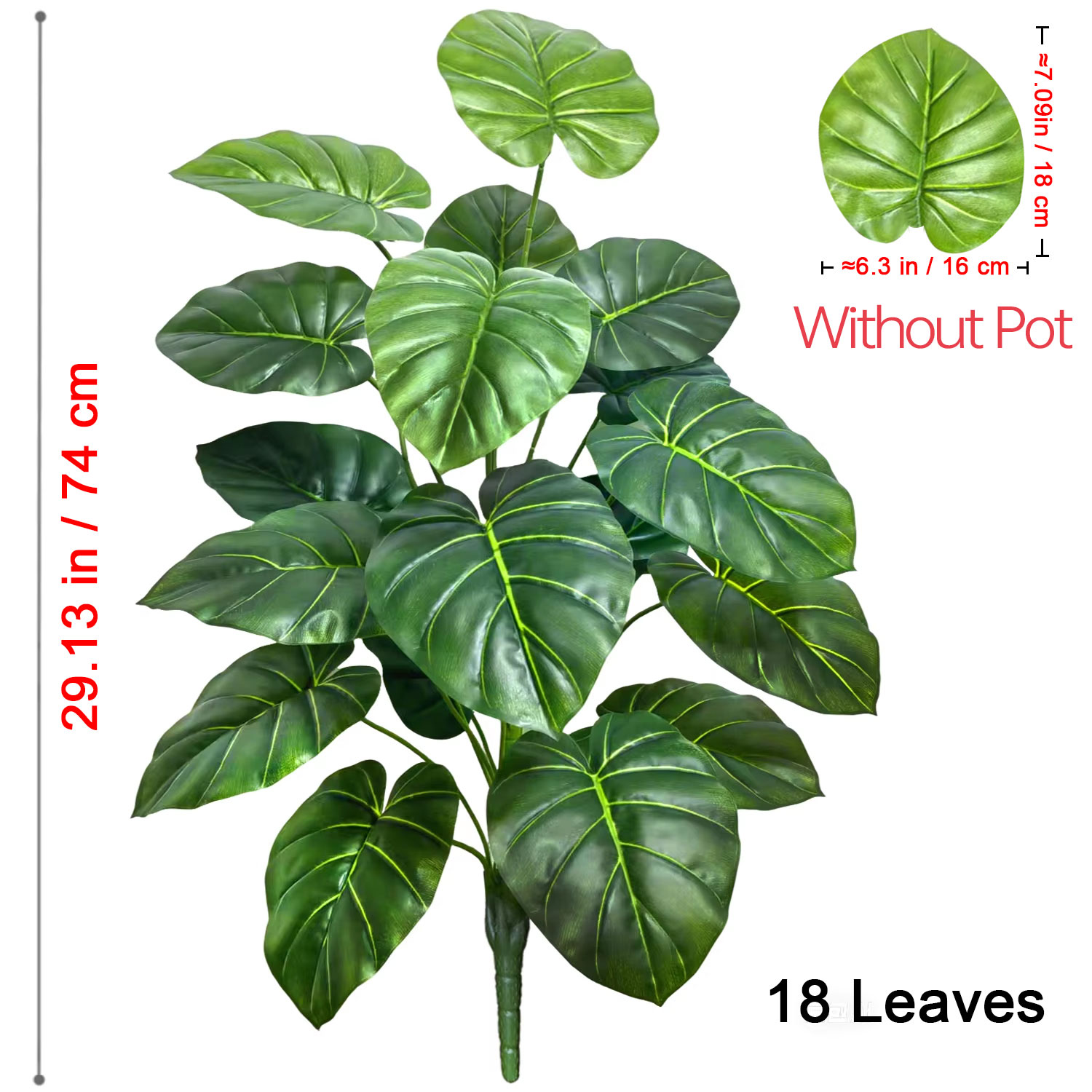 1 Pcs 60-105cm Lifelike Artifi - Monstera Adansonii recension och pris
