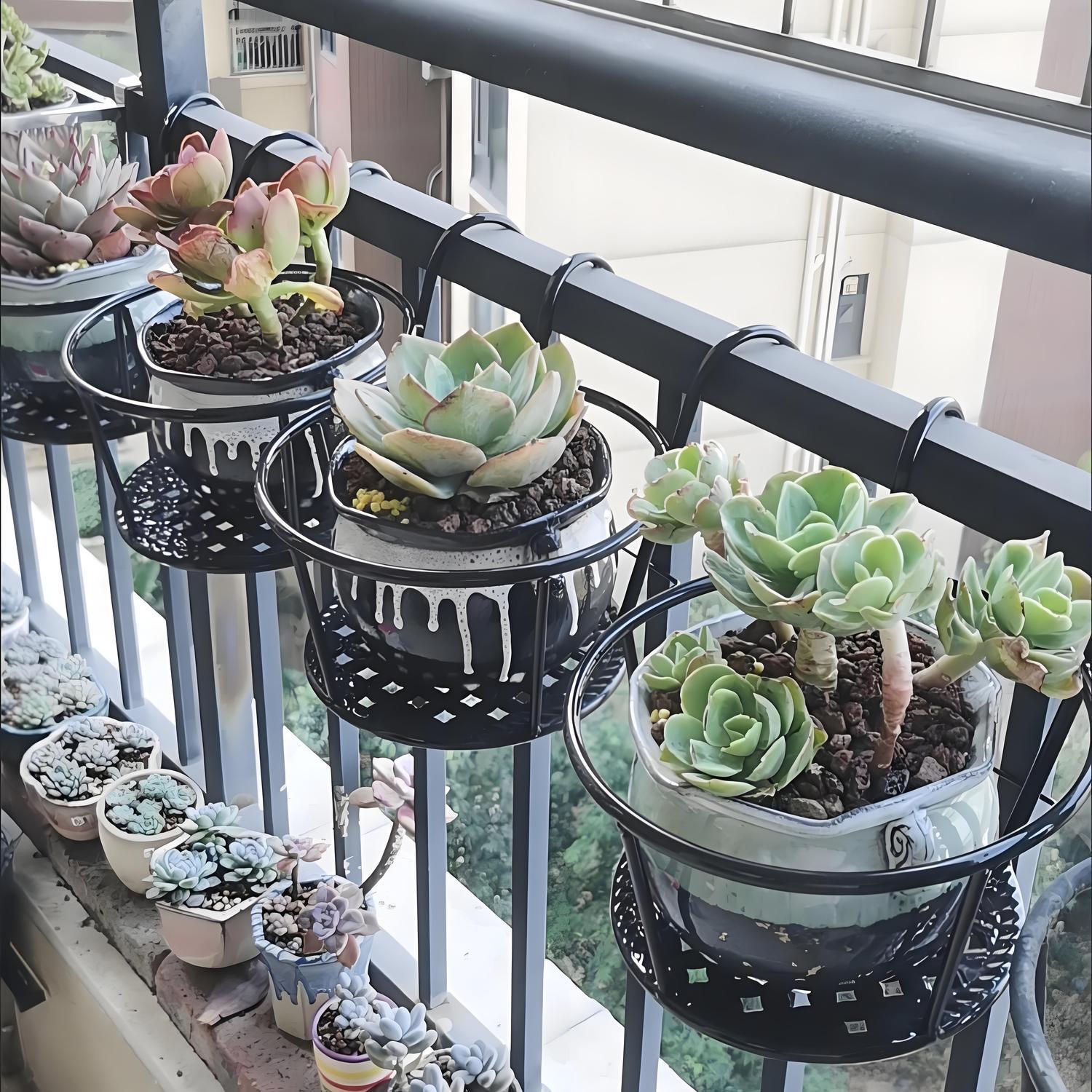 Wrought Iron Balcony Hanging F - Spider Plant Hanging recension och pris