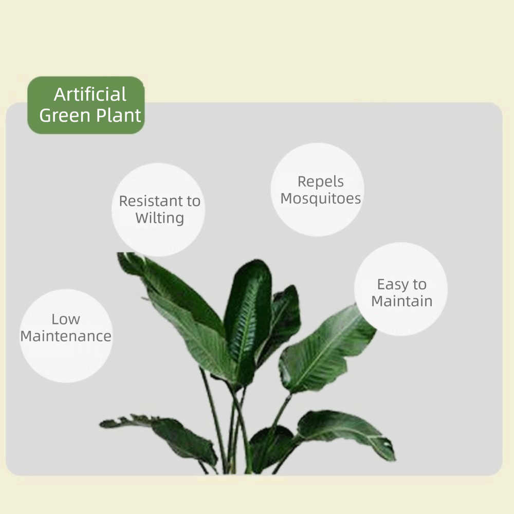 Green Plastic Artificial Ficus - Dracaena Marginata recension och pris