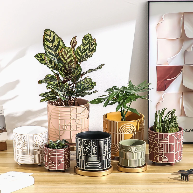 Simple Cylindrical Ceramic Flo - Aloe Vera Pot recension och pris
